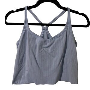 YOGALICIOUS Rib Seamless Lexi & Ashley Duo Sports Bra Light Blue Size XL